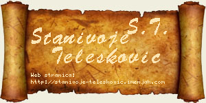 Stanivoje Telesković vizit kartica